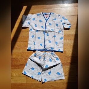 Cotonboul Kids Blue Turtle-Print Shortsleeve Pajama Set - NWOT - 4T